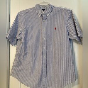 Men’s Polo Shirt Sleeve Seersucker shirt